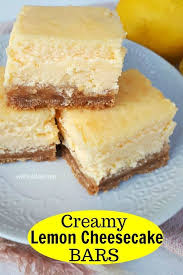 Creamy Lemon Cheesecake Bars Lemon Dessert Recipes Lemon Cheesecake Bars Basic Cheesecake Recipe