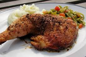 Crispy Baked Chicken Leg Quarters Very Easy One Dish Recipe Genius Kitchen Baked Chicken Leg Quarter Recipe Baked Chicken Legs Chicken Leg Quarters