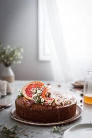 Semolina Cake Rose Grapefruit Syrup Recette Bon Gateau Patisserie