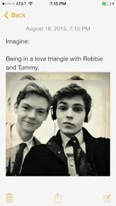 On Thomas Brodie Sangster Robbie Kay Thomas Sangster