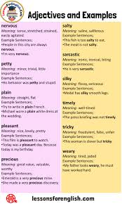 Pin By Lessons For English On Ela Learn English Words Adjectives Writing Words