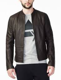 Save search view your saved searches. Armani Exchange Clean Front Leather Jacket Leather For Men A X Online Store