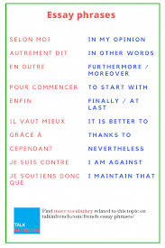 30 Useful French Essay Phrases Basic French Words French Flashcards French Words