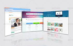 3d Web Browser Display Mock Up Blog Web Hosting Style Web Web Browser