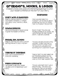 Grabbers Hooks And Leads Teaching Writing Narrative Writing Writing Lessons