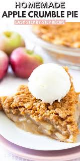 Apple Crumble Pie Is Made With A Tender Crust That Is Filled With Juicy Spiced Apples And Top Apple Crumble Pie Apple Crumble Pie Recipe Apple Pie Recipe Easy