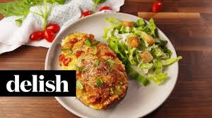 Stuffed Eggplant Parm Delish Vegetarian Recipes Dinner Delish Recipes Delish Videos