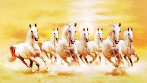 Image Result For 7 Horses Vastu Hd Wallpaper Horse Canvas Painting Horse Painting White Horse Painting