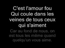 L Amour Fou Frederic Francois Paroles Youtube En 2020 Paroles De Chansons Amour Fou Frederic Francois