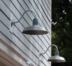 Galvanized Gooseneck Lights An Ideal Coastal Choice Exterior Barn Lights Exterior Lighting Barn Lighting