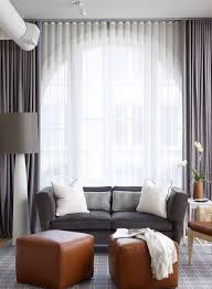 Sheers Over Large Window In Living Room Grey And White Ripplefold Drapery And Sheers Living Room Blinds Living Room Windows Living Room Grey