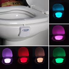 8 Color Bathroom Toilet Nightlight Led Body Motion Activated Seat Sensor Lamp For Aaa Battery Bathroom Night Light Sensor Night Lights Toilet