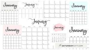 It will take you to the printing page, where you can take the printout by clicking on the browser print. Cute Free Printable January 2021 Calendar Saturdaygift