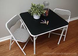 Revamped Mini Folding Table And Chairs Kids Table And Chairs Diy Kids Table Kids Folding Table