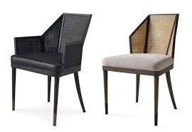 Baker Brings Milling Road Collection To Milan Design Milk Rattan Dining Chairs Caned Armchair Furniture Dining Chairs