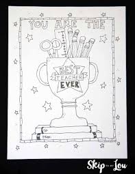 Best Teacher Coloring Page For The Best Teacher Ever Teacher Appreciation Printables Free Teacher Appreciation Printables Teacher Appreciation Cards