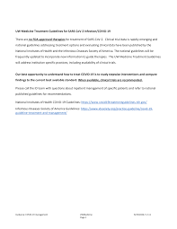 Https Megalabs Global Wp Content Uploads 2020 10 08 Uw Id Treatment Guidelines For Sars Cov 2 Removed 8 5 2020 Pdf
