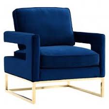 Modern Navy Blue Velvet Gold Legs Lounge Chair Navy Velvet Chair Velvet Lounge Chair Velvet Chair