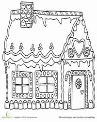 Gingerbread House Worksheet Education Com Christmas Coloring Pages Coloring Pages House Colouring Pages