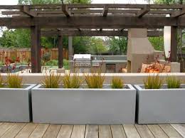 Garden Design Trends With Contemporary Planters Contemporary Planters Concrete Planters Large Backyard Landscaping