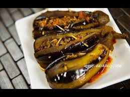 Stuffed Eggplant Eggplant Recipe Youtube Substitute Meat With Ground Turkey Or Vegi Ground Meat Sub Add Shitake Mushroom For De Persian Food Food Recipes