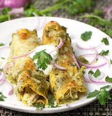 Chicken Enchiladas Verdes With Roasted Tomatillo Salsa Recipe Chicken Enchiladas Verde Enchiladas Verdes Recipe Enchiladas Verdes