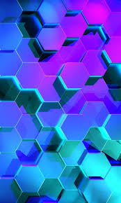 Download 480x800 Hexagons Rendering Light Shape Wallpaper Background Nokia Wallpaper Hexagon Iphone Wallpaper