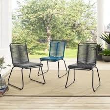Sarcelles Woven Wicker Patio Dining Chairs By Corvus Set Of 4 In 2020 Patio Dining Chairs Outdoor Furniture Decor Patio Dining