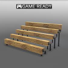 Obj Bleachers Gyms Realtime 3d Model Bleachers Modern House Plans Urban Spaces