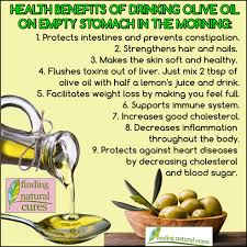 Health Benefits Of Drinking Olive Oil On Empty Stomach In The Morning Findingnaturalcures 1 Protects Intestines Drinking Olive Oil Olive Oil Benefits Health