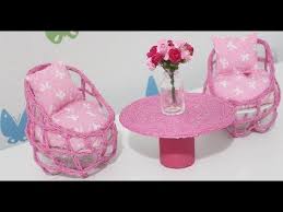 Pembe Oyuncak Koltuk Takimi Yapimi Pink Toy Armchair Team Diy Youtube Barbie Furniture Oyuncak Minyaturler