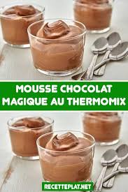 Mousse Chocolat Magique Au Thermomix En 2020 Mousse Au Chocolat Recette Thermomix Dessert Thermomix Recette