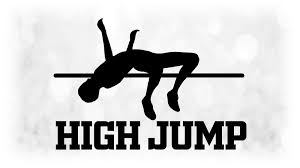 Sports Clipart Large Black And White Track Field Words Etsy High Jump Track And Field Clip Art
