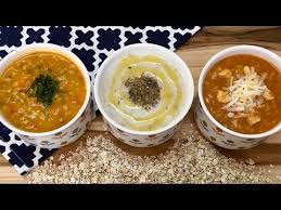 C Est La Saison Des Soupes Essayez Ces 3 Soupes A L Avoine Pour Un Diner Chaud Et Sante Preparation Repas Dejeuner Idee Recette Cuisson Des Aliments