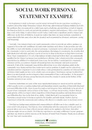Social Work Personal Statement Example That Can Assist You To Write A Perfect Per Personal Statement Examples Personal Statement Grad School Personal Statement