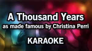 Karaoke A Thousand Years Christina Perri With Vocals Karaoke Songs Karaoke Christina Perri