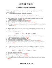 Ap chemistry name limiting and excess reactants & more 1. 173961774 Limiting Reagent Worksheet Answers Pdf Do Not Write Limiting Reagent Worksheet 1 When Copper Ii Chloride Reacts With Sodium Nitrate Course Hero