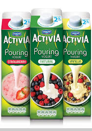 Activia Pouring Yogurt In 2020 Yogurt Packaging Food Packaging Design Dairy Packaging