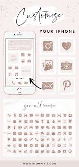 App Icons Rose Gold Glitter Pink Ios 14 App Covers Ios 14 Widgets Aesthetic Iphone Home Screen Ios14 Icon Pack Blog Pixie App Icon App Covers Rose Gold Iphone