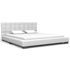 Brimnes cadre de lit+rangement/tête de lit. Cadre De Lit Blanc Simili Cuir 140 X 200 Cm Dm280634t Achat Vente Structure De Lit Cadre De Lit Blanc Simili Cuir Soldes Sur Cdiscount Des Le 20 Janvier Cdiscount