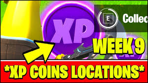 There are four green xp coin locations on the fortnite map this week: Collect Xp Coins Xp Coin Locations Fortnite Season 2 Week 9 Challenges Youtube