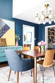 Our Dining Room Is Done Kaleidoscope Living Blue Dining Room Walls Blue Dining Chair Dining Room Blue
