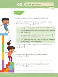 Compañeros docentes tengo el gusto de proporcionarles este maravilloso y excelente libro desafíos matemáticos quinto grado para el alumno como para el maestro elaborados por la subsecretaria de. Uso De Patrones Bloque Iv Leccion 62 Apoyo Primaria