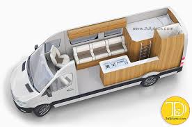 3d Layout Design For Caravans Motorhomes And More Motorhome Conversions Motorhome Campervan Conversions Layout