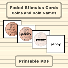 Faded Stimulus Cards Coins And Coin Names By Alldayaba Teaching Sight Words Education Help Beginning Reading