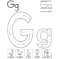Letra G Para Colorear