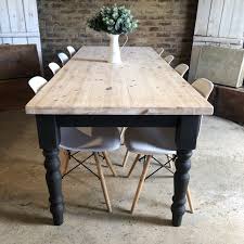 Rustic Pine Farmhouse Kitchen Dining Table Large 8 Seater Dining Table In Kitchen Pine Dining Table Dining Table