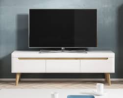 Der tv unterschrank eiche test oder preisvergleich zeigt aktuell besten produkte im september 2020, in dieser kategorie. Lowboard Tv Schrank Fernsehtisch 160cm Weiss Hochglanz Riviera Eiche Lowboards Wohnzimmer Feldmann Wohnen Gmbh Online Shop