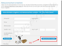 Das retourenlabel können sie entweder selbst ausdrucken oder dhl übernimmt dies für sie. Sky Retourenschein Fur Rucksendung Von Geraten Finden