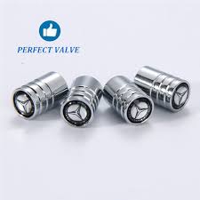 Zi Xuan Silver Tire Valve Stem A Valve Cap Chrome Cars Mercedes